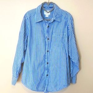 Children's Place Boys 7/8 Stripe Button down shirt